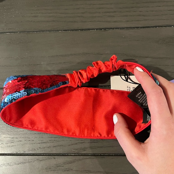 Gucci Blue and Red Sequin ShineWeb Headband Hair Accessory - Picture 5 of 12